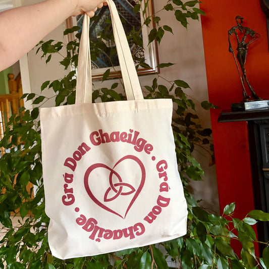 Grá don Ghaeilge 2.0 Tote Bag - GaelMade